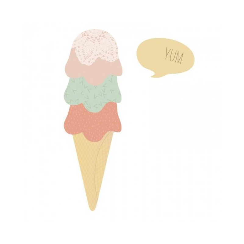 Υφασμάτινα Αυτοκόλλητα Παγωτό (medium) Love Mae