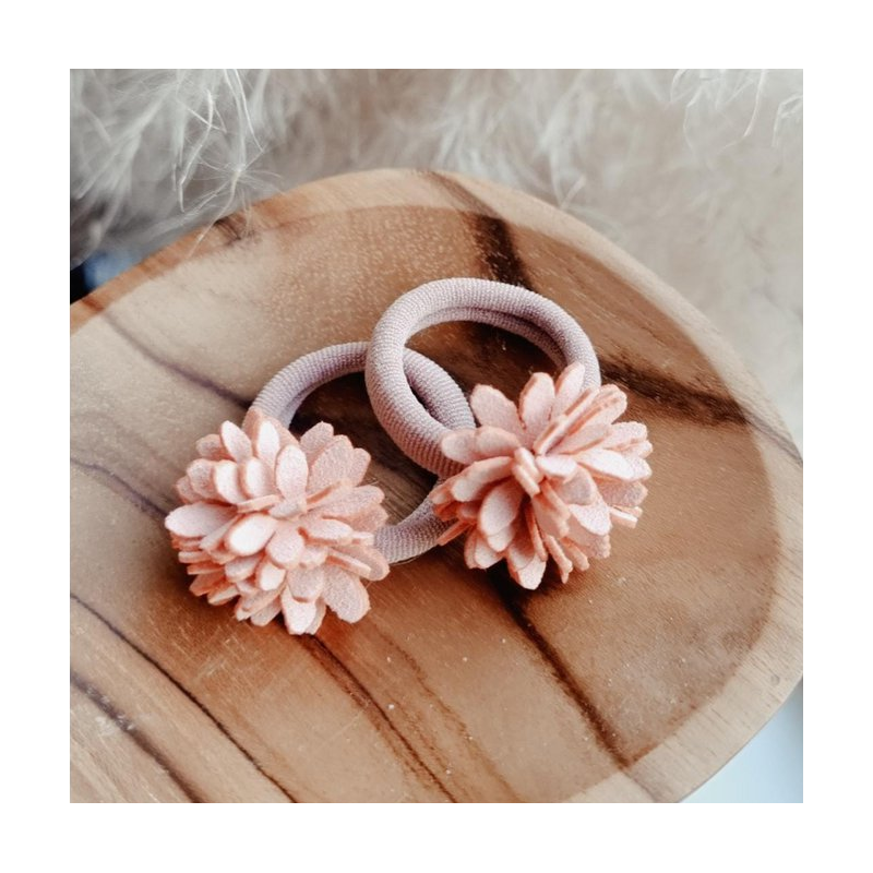 Ροζ Λουλουδάκια Σε Λαστιχάκια (ζευγάρι) PEEK-A-BEAU