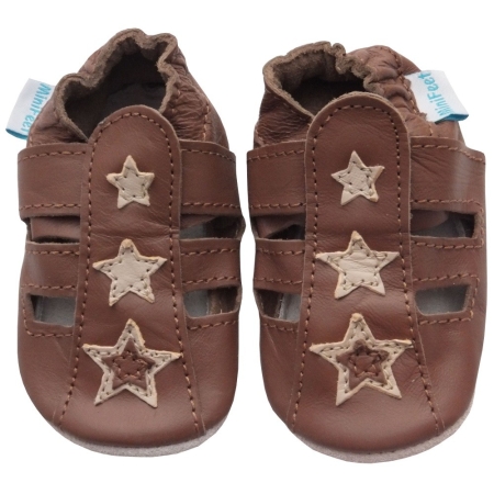 Παπουτσάκια Δερμάτινα Παπουτσάκια Brown Sandals Minifeet Minifeet Shoes